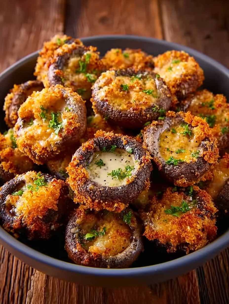 Knusprige Cchicken-Hampignons aus der Heißluftfritteuse image 2