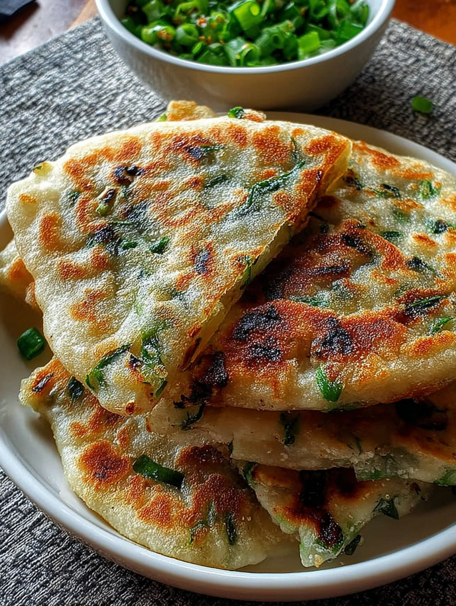 Authentische chinesische Frühlingszwiebelpfannkuchen image 2