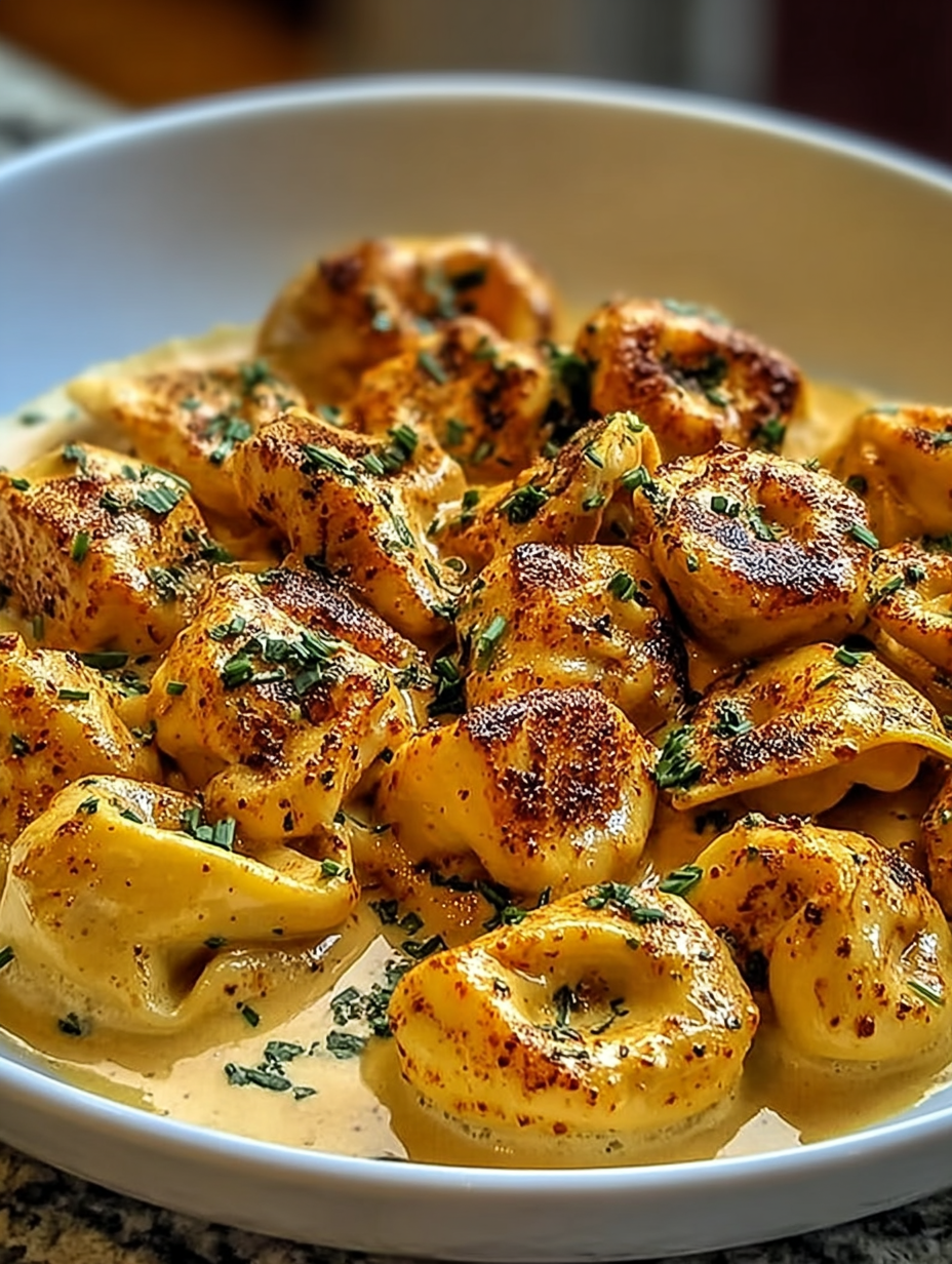 Cajun-Hühnchen-Tortellini mit Knoblauchsauce image 2