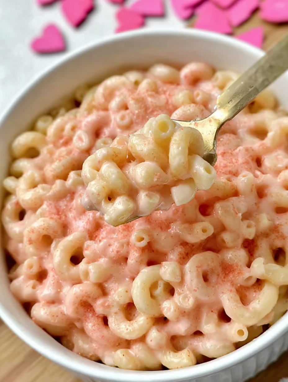 Einfache rosa Makkaroni mit Käse image 2
