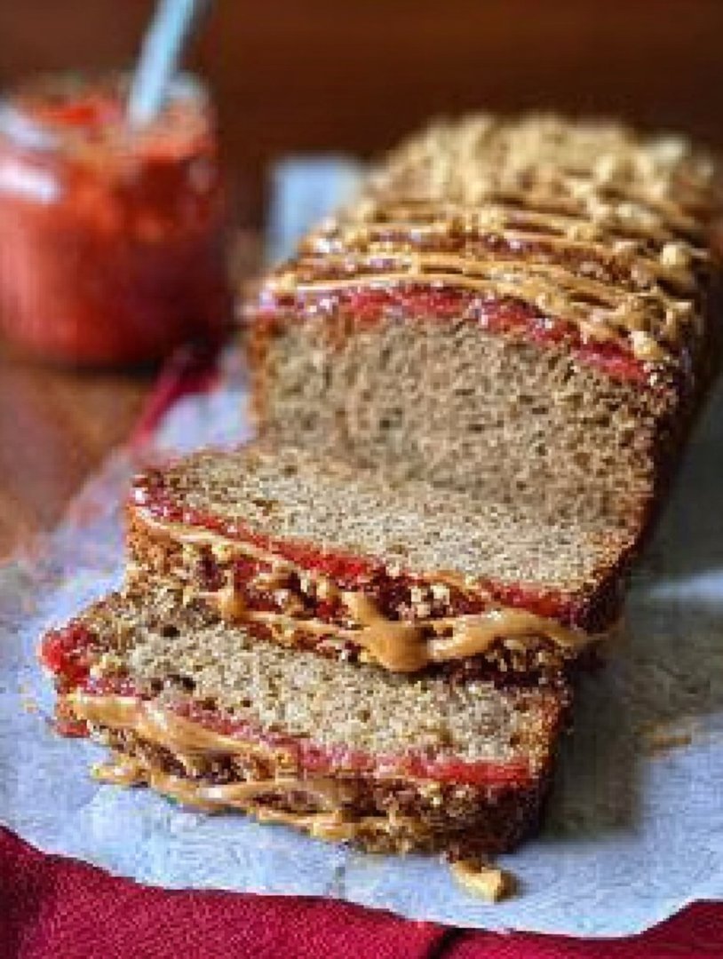 Erdnussbutter- und Marmeladen-Bananenbrot image 2