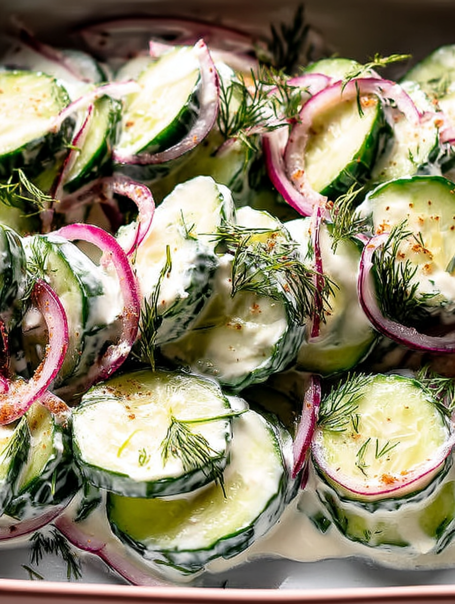 Gurken Joghurt Feta Salat image 2
