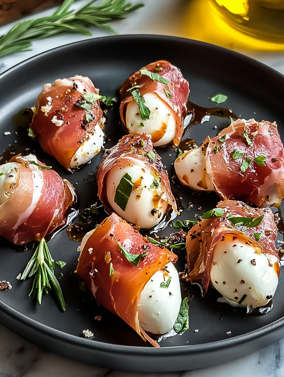 Hähnchen-Prosciutto-umwickelte Mozzarella-Häppchen image 2