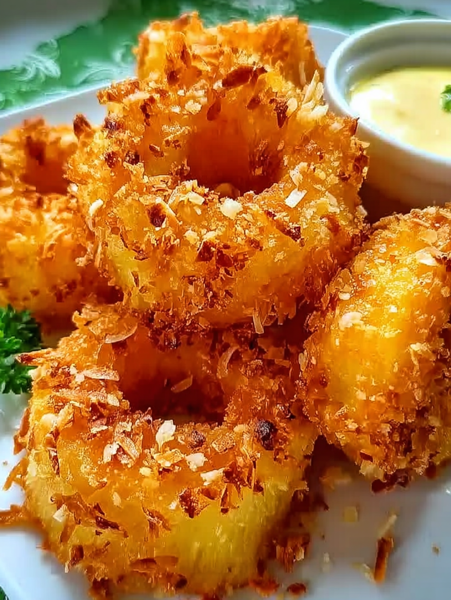 In Ananassaft getränkte frittierte Ananas image 2