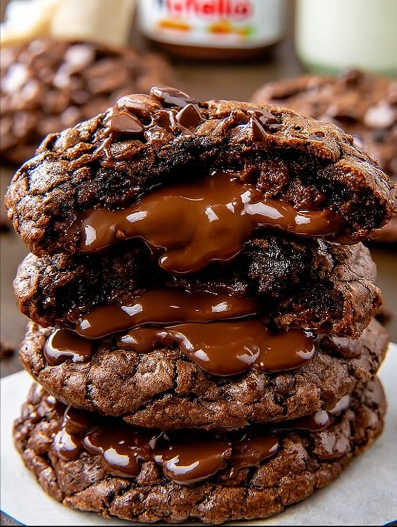 Schokoladen-Nutella-Lava-Kekse image 2