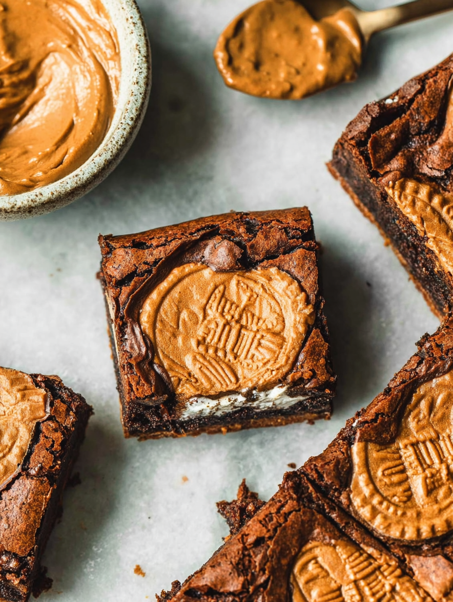 Schokoladige Lotus Biscoff Cookie Butter Brownies image 2