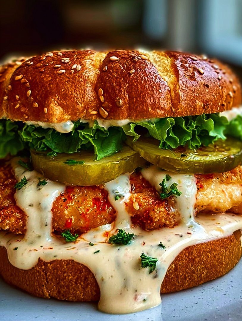 Spicy Chicken Sandwich with Creamy Homemade Sauce image 2