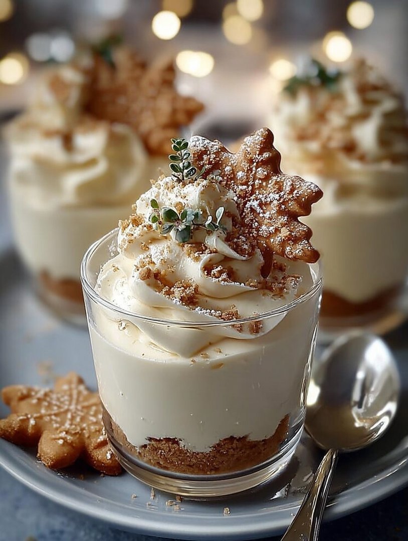 Weißes Lebkuchen-Mousse mit weißer Schokolade Rezept image 2