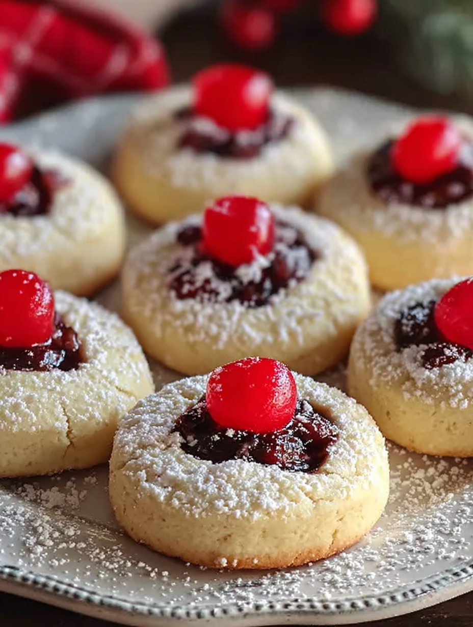 Winterliche Maraschino-Kirsch-Mürbeteigkekse image 2