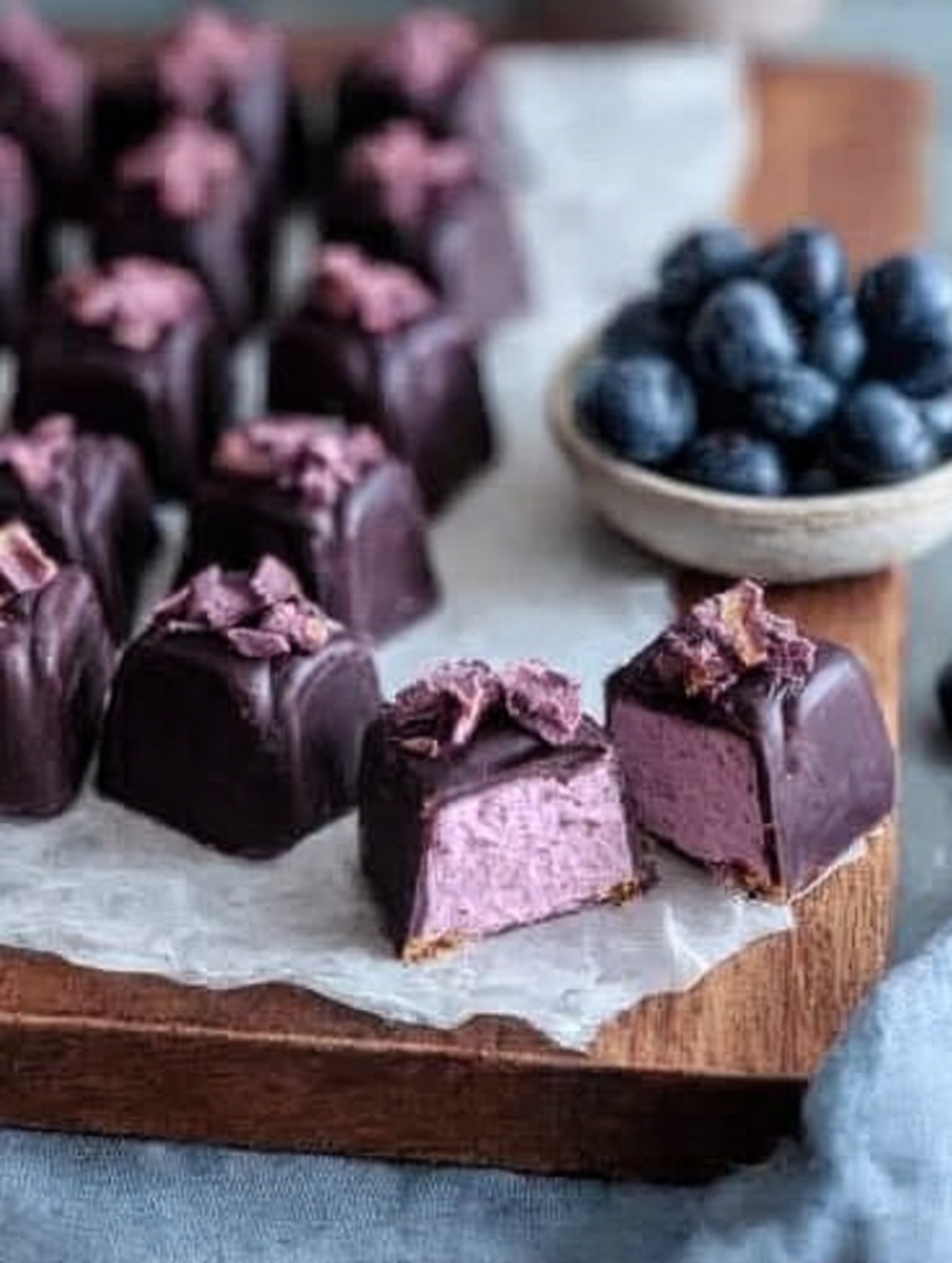 Blaubeer-Buttercreme-Pralinen image 2