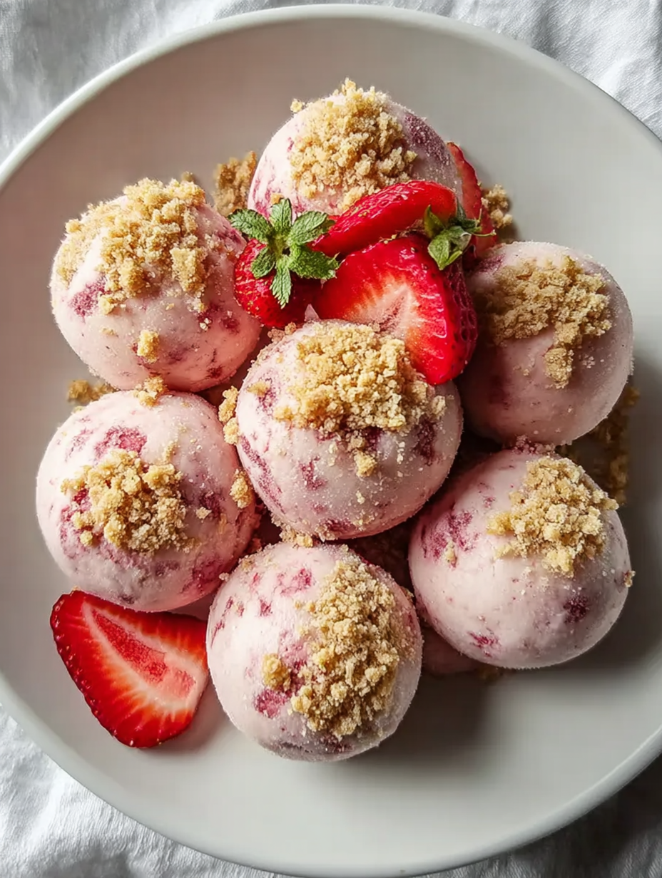 Erdbeer-Käsekuchen-Proteinbällchen image 2
