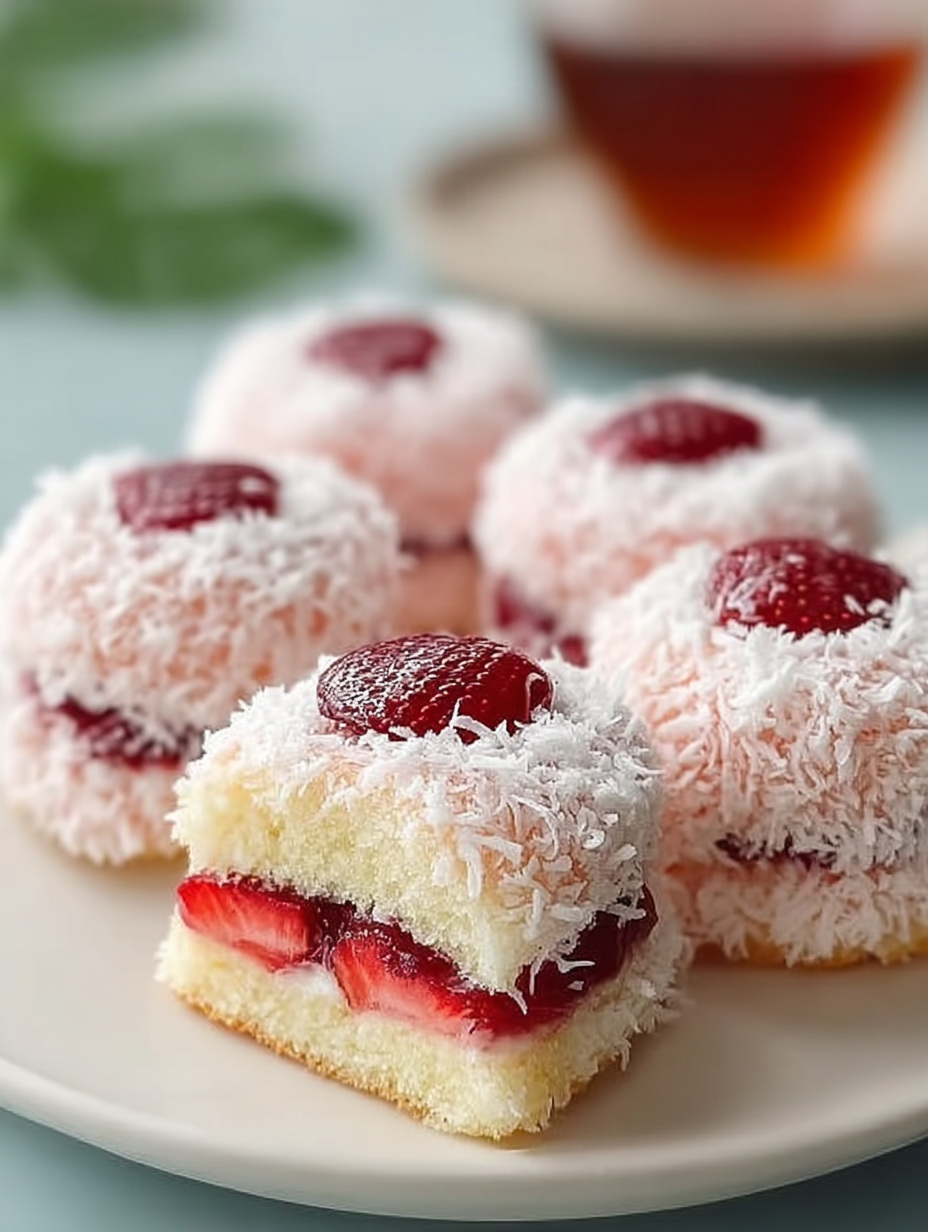 Erdbeer-Kokos-Biskuitkuchen image 2