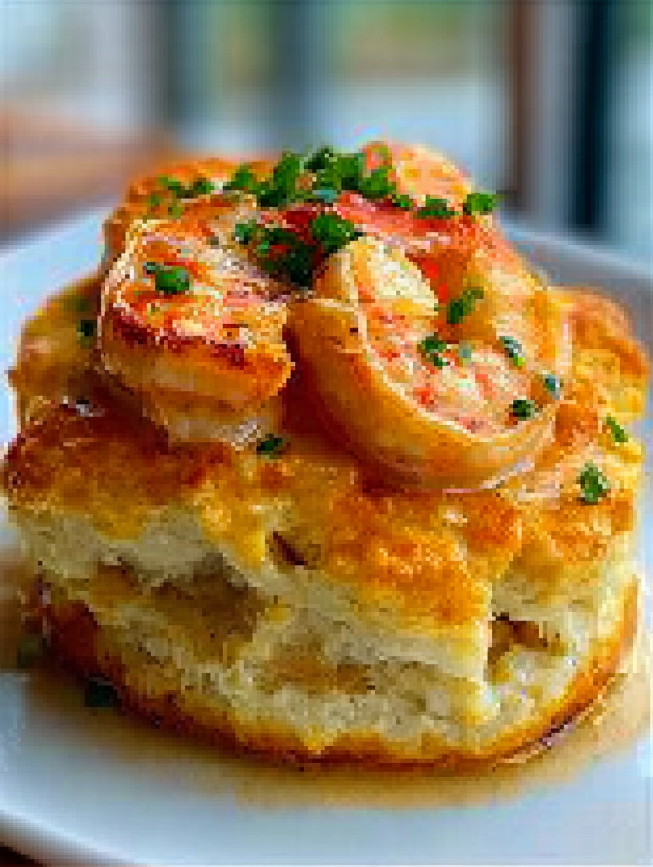 Garnelen- und Hummer-Cheddar-Bay-Biscuit-Auflauf image 2