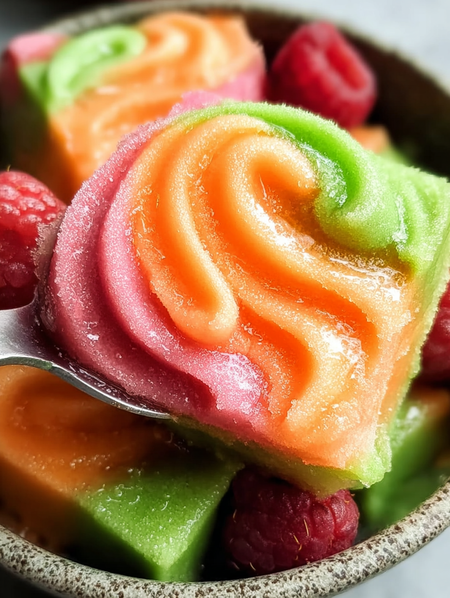 Hausgemachtes Regenbogensorbet image 2