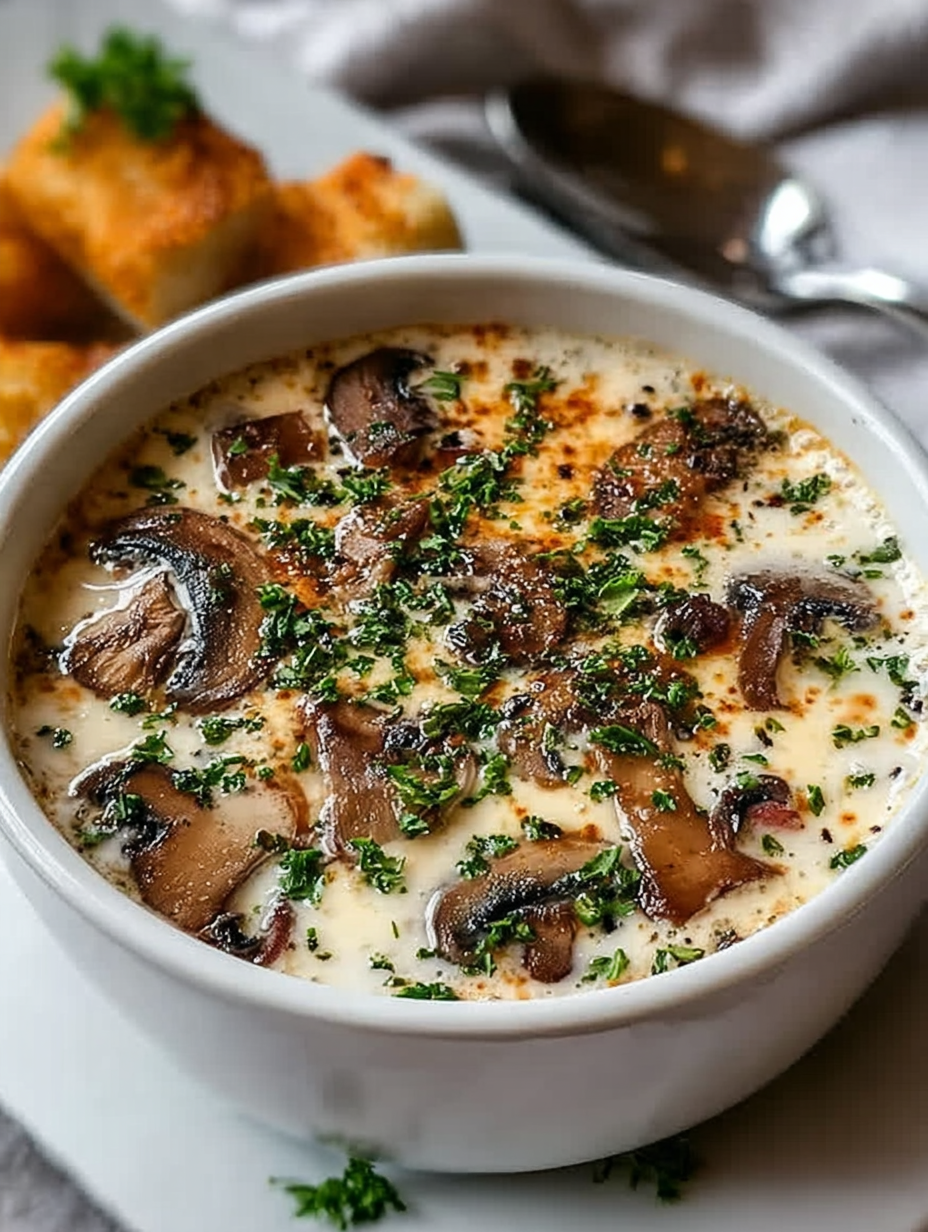 Hüttenkäse-Pilzsuppe image 2