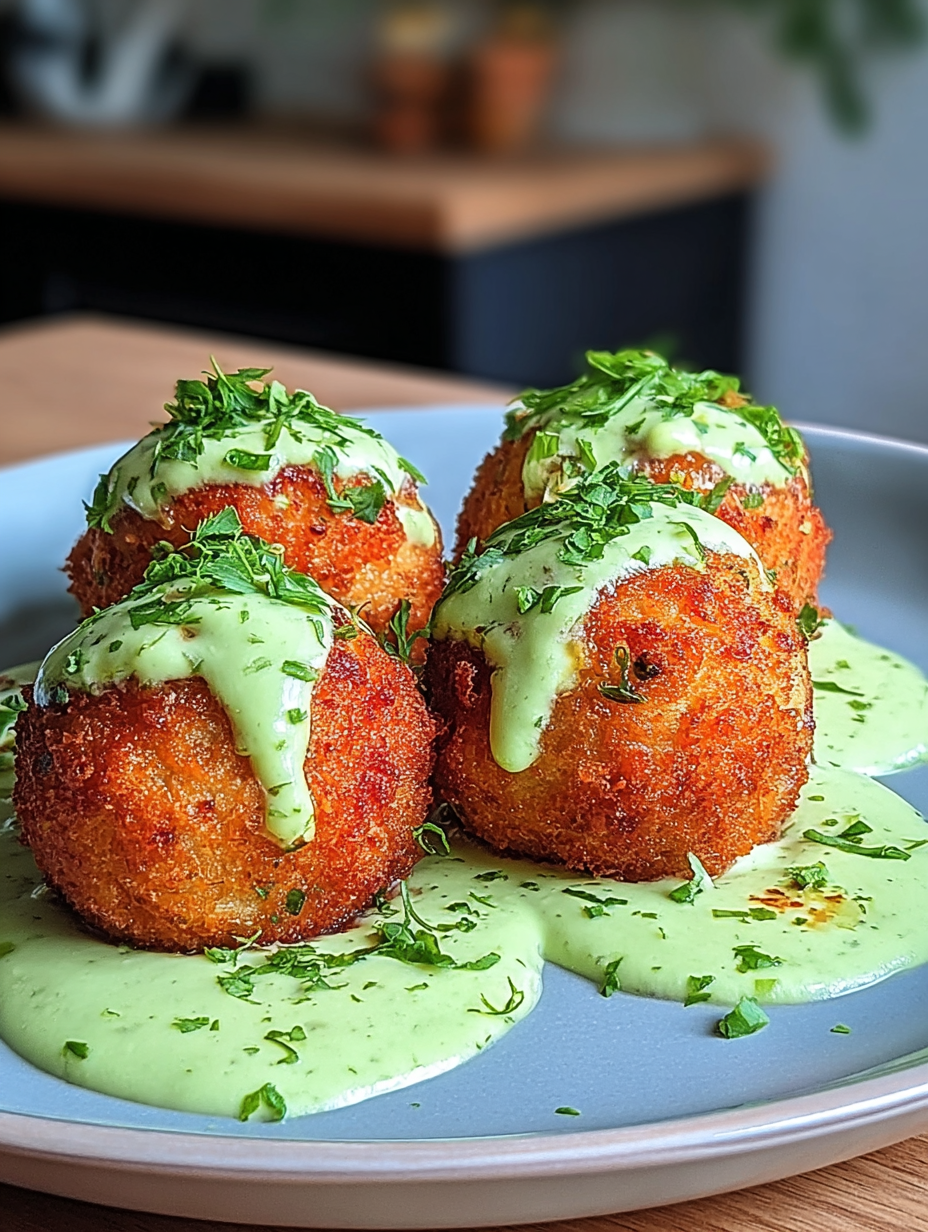 Lachsbällchen mit cremiger Avocadosauce image 2