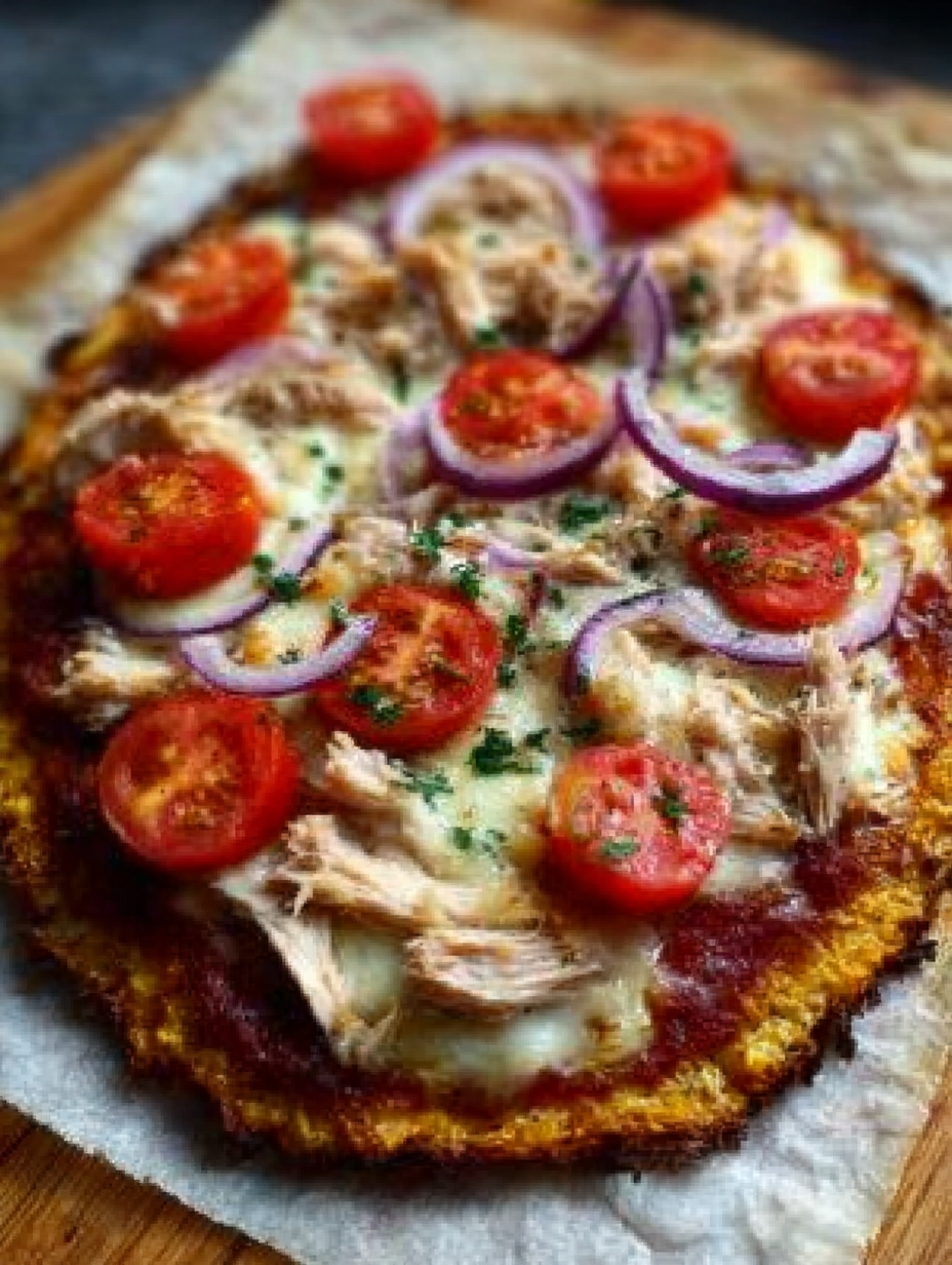 Low-Carb Pizza mit Quark und Thunfisch! image 2