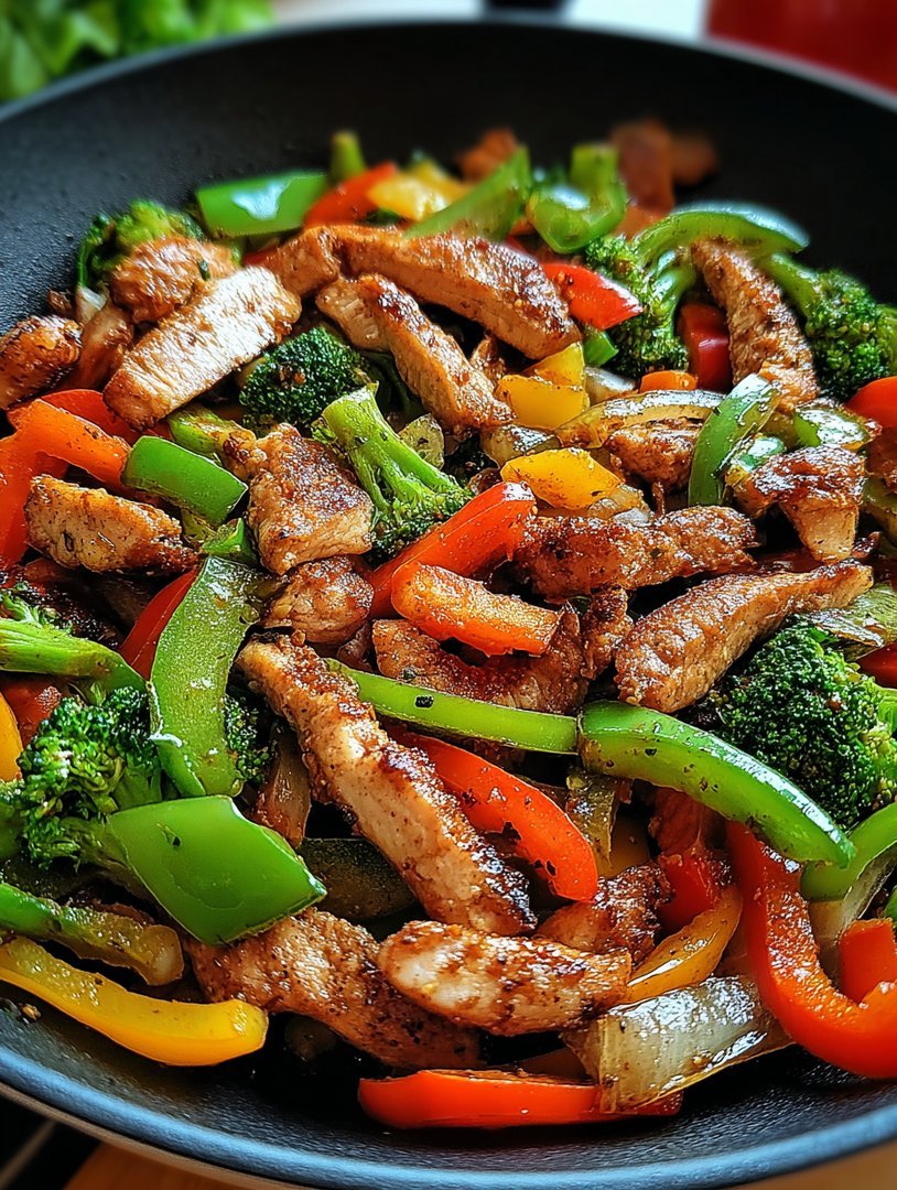 Low Carb Gemüsepfanne mit Putenstreifen image 2