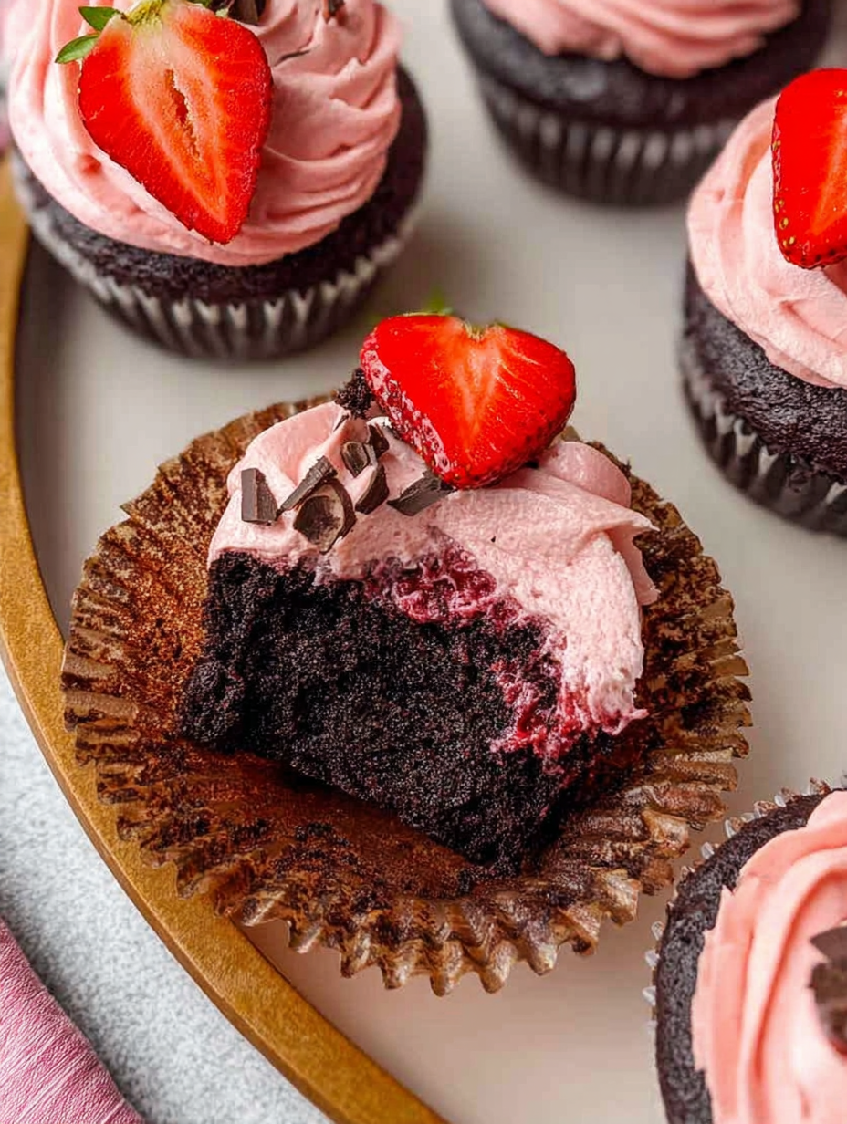 Schokoladen-Erdbeer-Cupcakes image 2