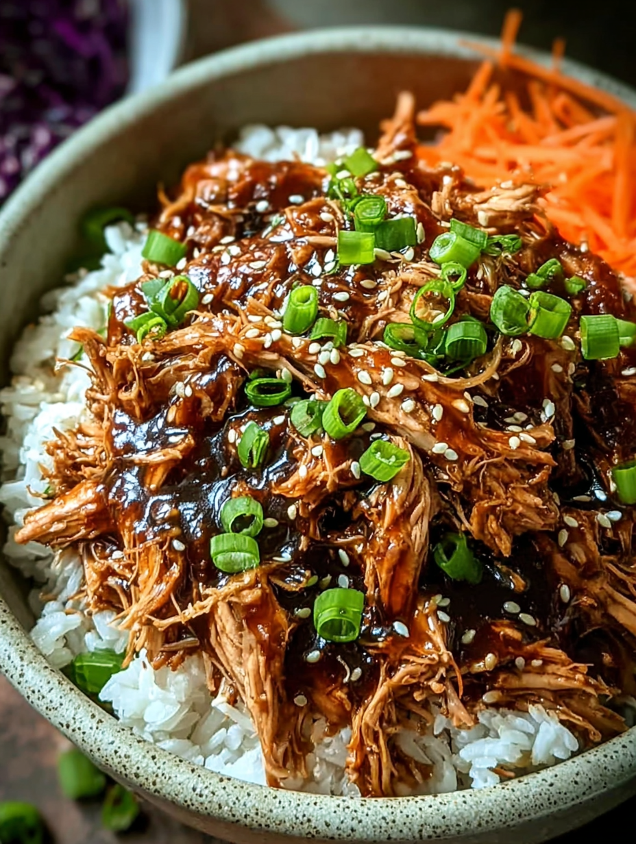 saftiges asiatisches Pulled Chicken aus dem Slow Cooker image 2
