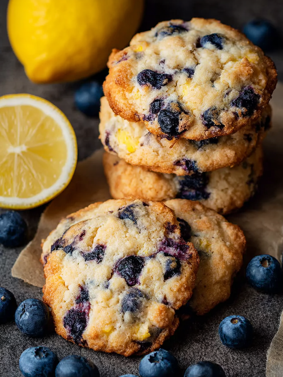 zähe Zitronen-Heidelbeer-Kekse image 2