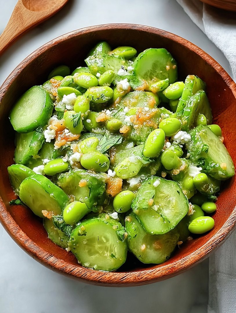Gurken-Edamame-Salat – knackig, proteinreich und frisch image 2